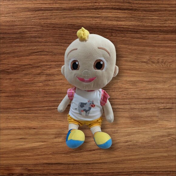 Cocomelon JJ Plush Doll 16" Stuffed Toy With Cow Shirt & Yellow Shorts - Picture 1 of 8